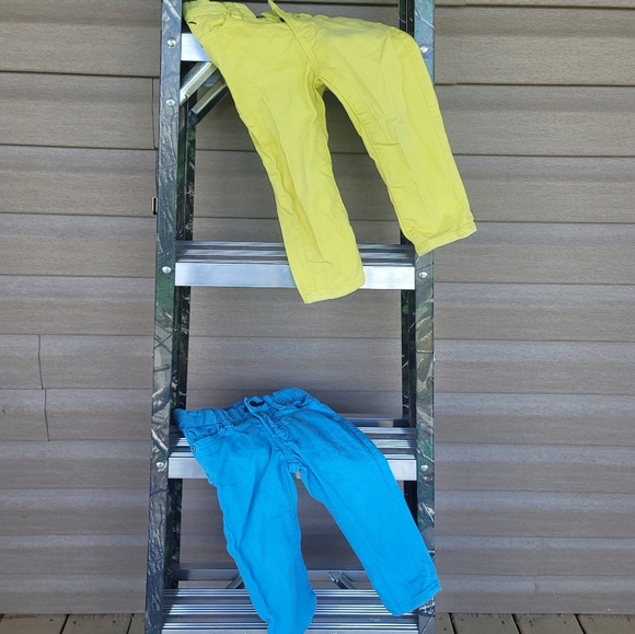 GAP Other - Baby Gap skinny jeans LOT one pair neon green the other neon blue 18-24mos